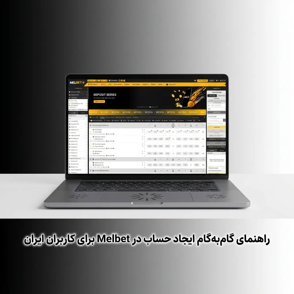 راهنمای گام‌به‌گام ثبت‌نام در Melbet برای کاربران ایران با نمایش مراحل ایجاد حساب